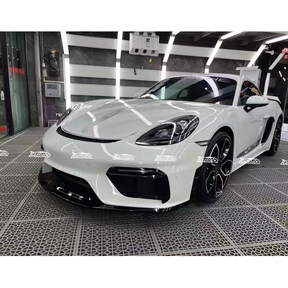 Upgraded GT4 style plastic PP Carbon fiber body kit for the Porsche 718 Cayman Boxster