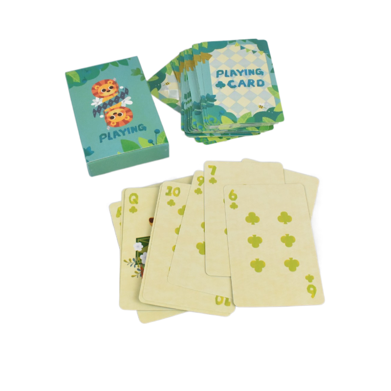 OEM Logo Cartoon Poker Game Cards Waterproof 100% Plastic Poker Cards Playing Cards Made of Paper