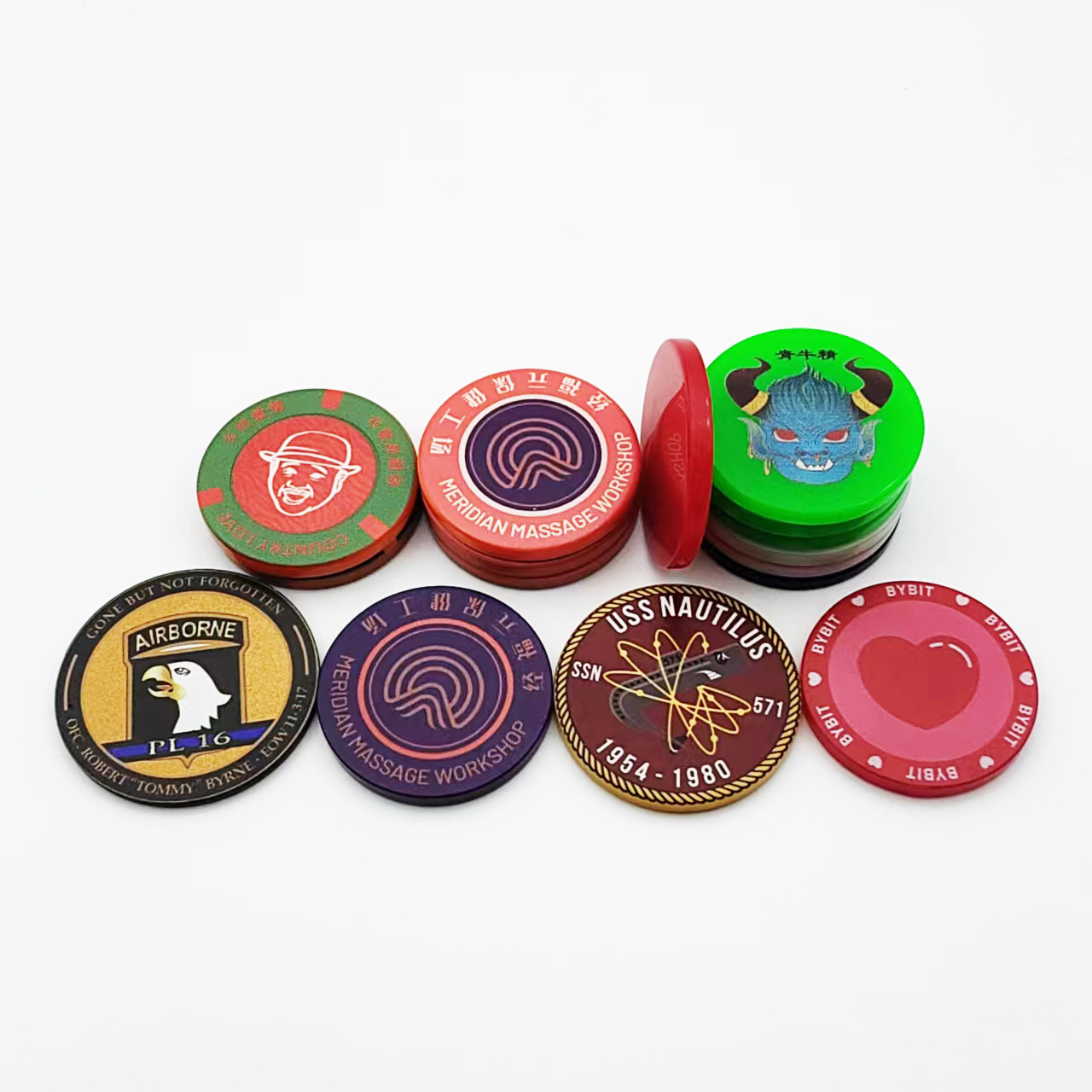 New Poker Chips Customize Texas Hold'em, Blank Chips Numbered Chips,Ceramic Chips Aluminum Case for Customization