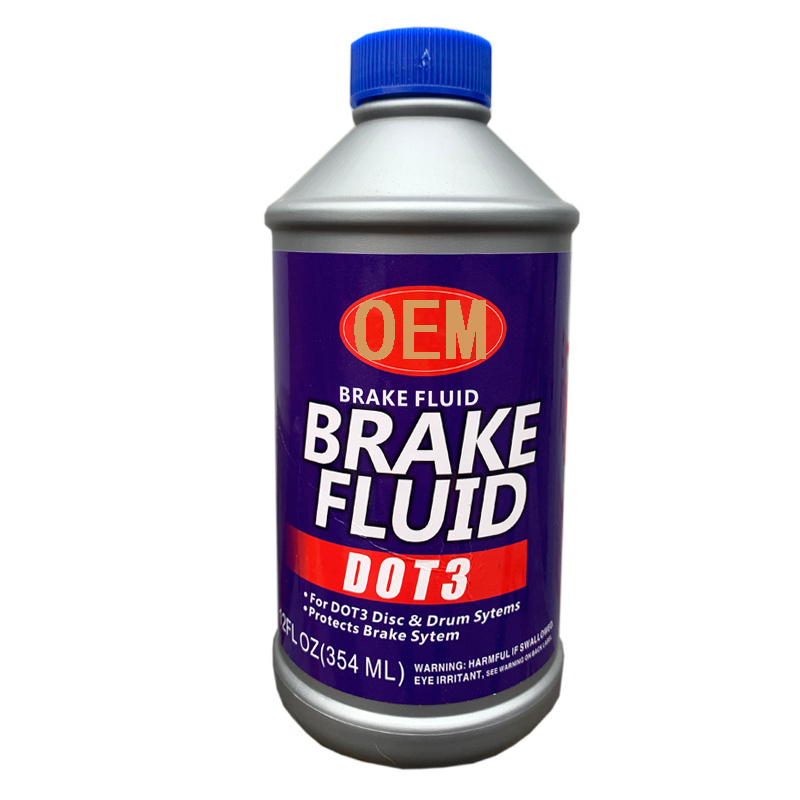 Synthetic Brake Oil DOT3 Wholesale Factory Price 354ML OEM Brand Brake Fluid dot3+ lubricant 12FL OZ