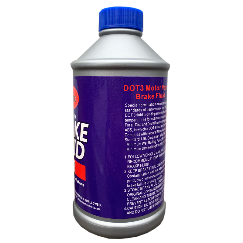 Synthetic Brake Oil DOT3 Wholesale Factory Price 354ML OEM Brand Brake Fluid dot3+ lubricant 12FL OZ