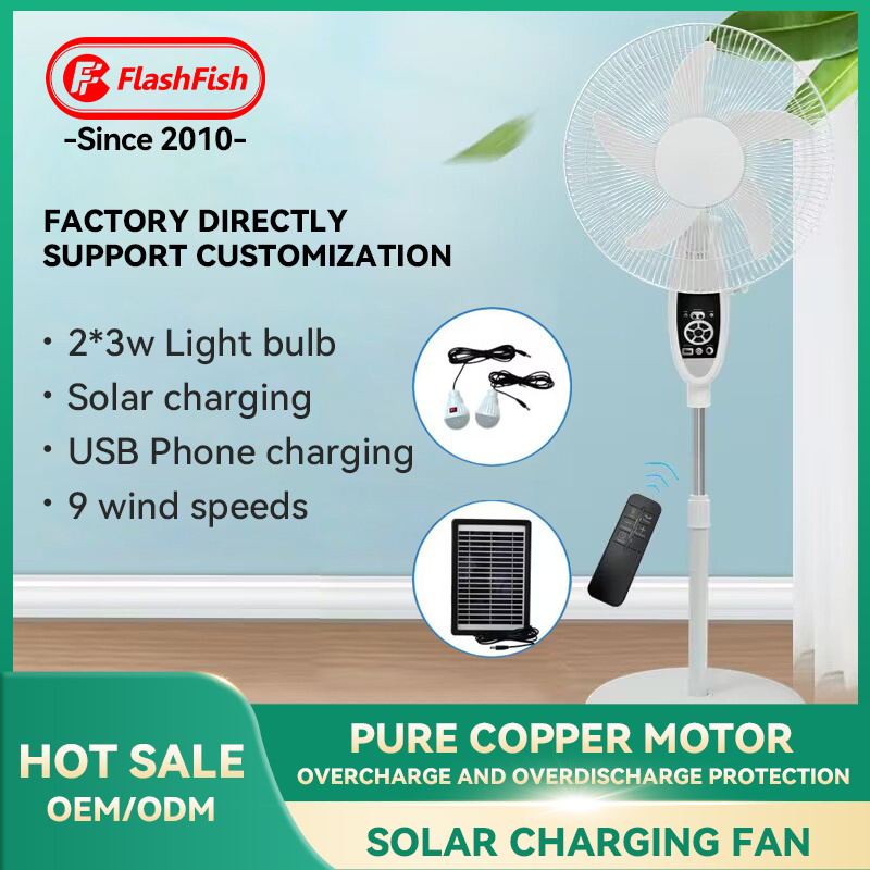 Chinese Wholesale Cheap Price Solar Powered Fan 16 Inch AC DC Rechargeable Battery Electric Floor Fan with Solar Panel for Home