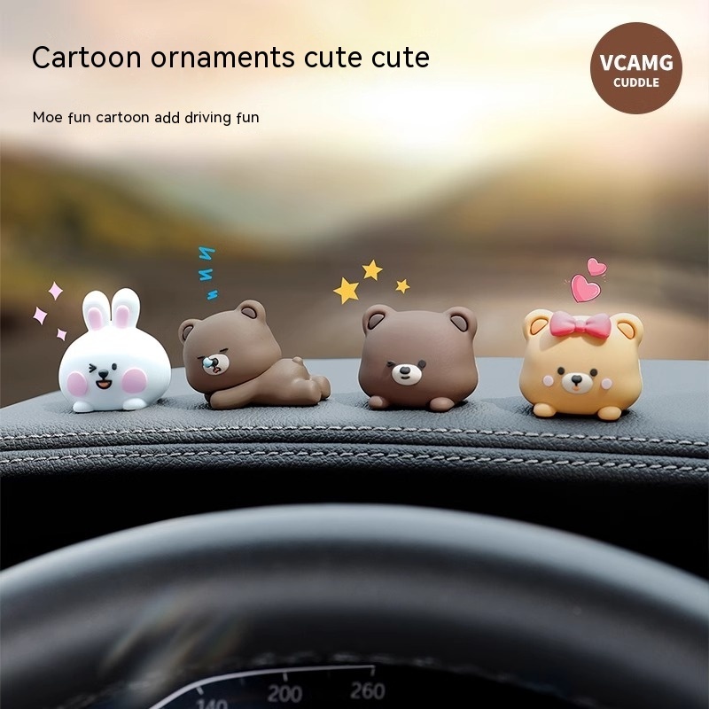 Universal Interior Cute Emulate Animal Decoration Car Dashboard Decoration Car Accessories Dog