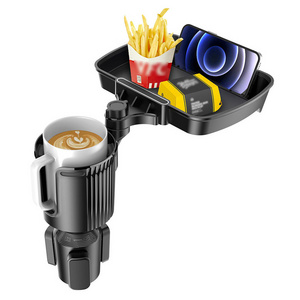 Jumon Car Drink Holder Expander Adjustable Tray Table For Food With Phone Slot Multi Purpose Cup Holder For Car