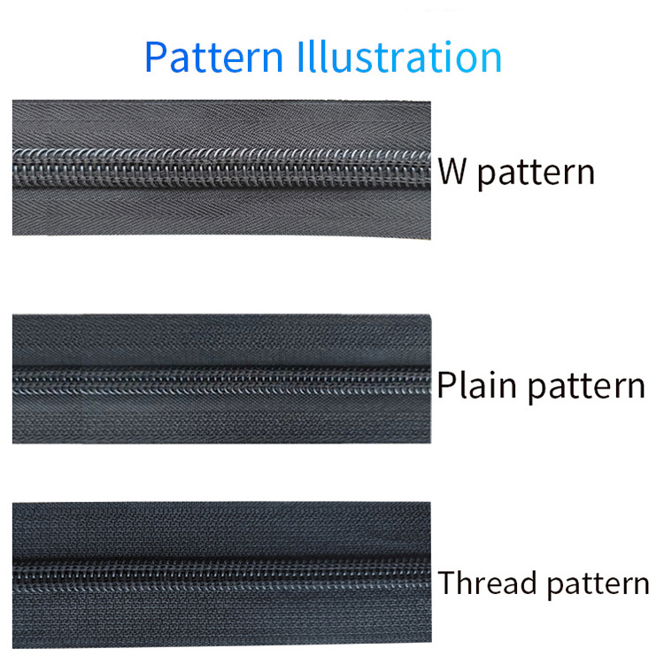 High Quality Big Zipper nylon zipper #10 Nylon Zipper Tape Black By The Yard for luggage bags