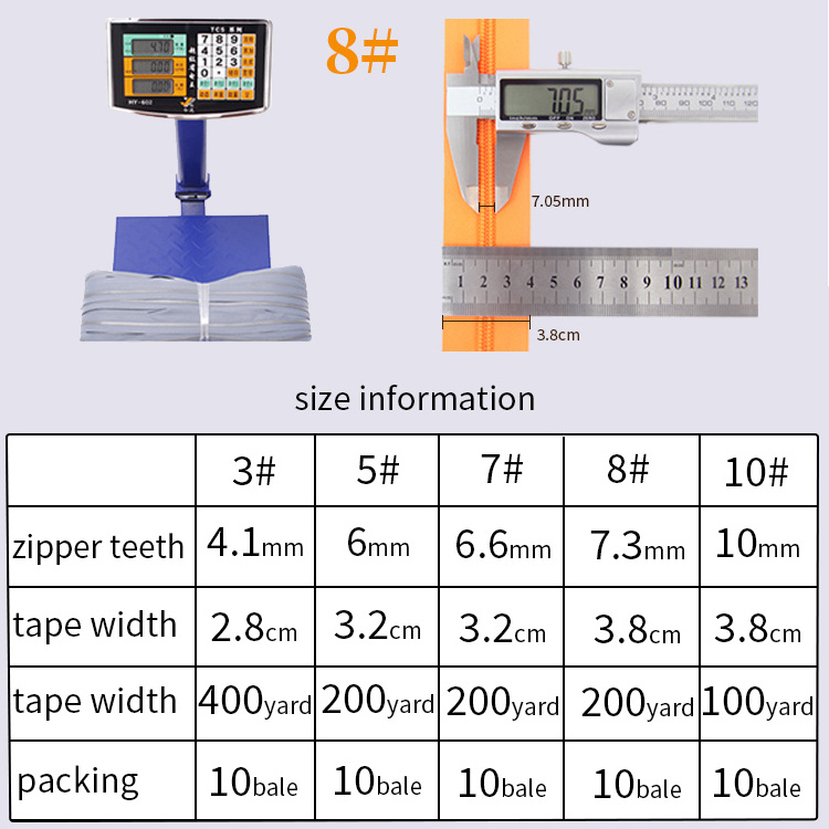 Wholesale Factory 3# 20cm Nylon Coil Zipper Polyester Tape With Nylon Teeth Wholesale Factory Nylon Zipper Roll For Bag luggage