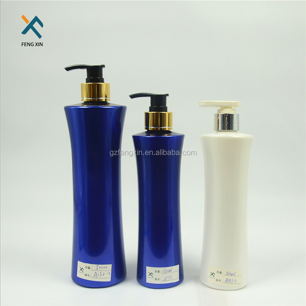 blue plastic 250ml 500ml 800ml 1 litre shampoo bottle