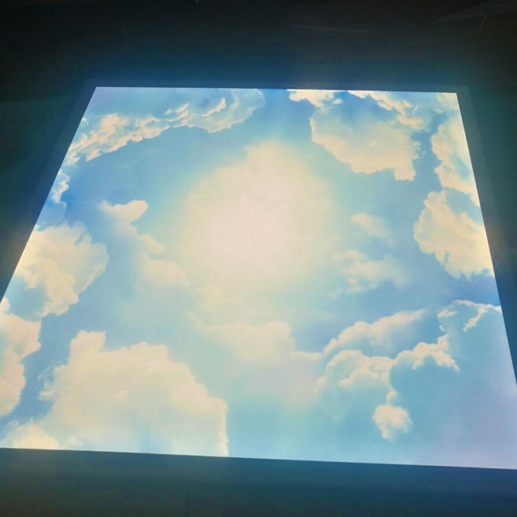 Skylight blue sky clouds recessed 600x600mm decorative led ceiling panel light,decorative plate led panel