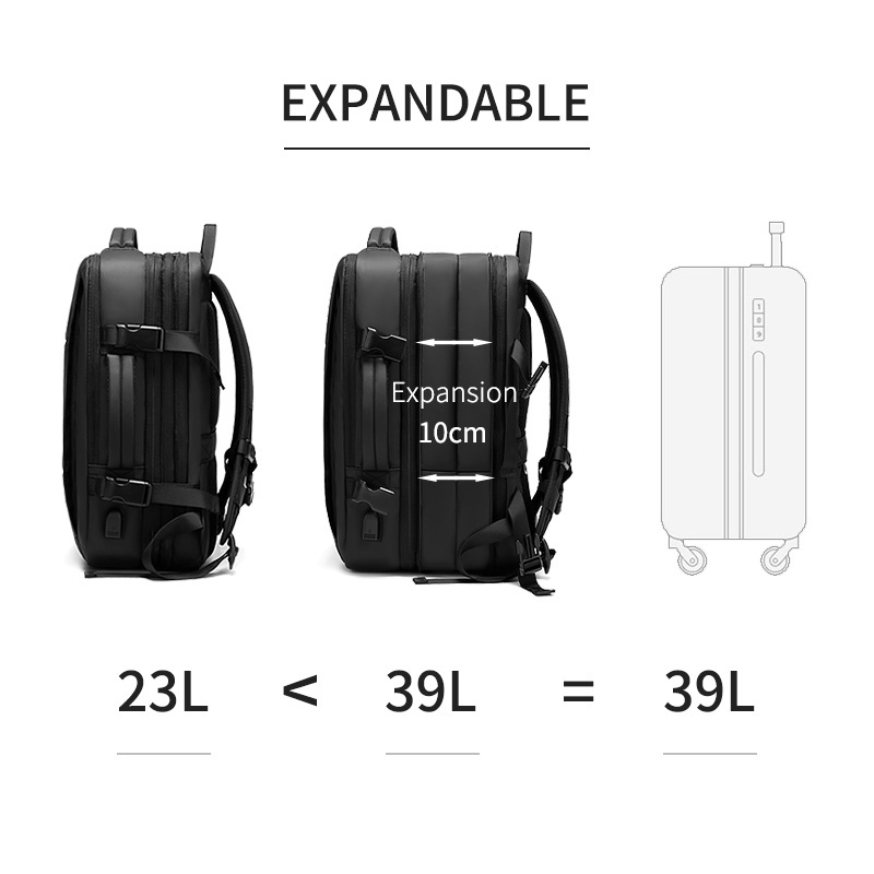 Anti Theft Business Backpack Waterproof EVA Hard Case Carbon Fiber Motorbike USB Sports Backpack Mochilas