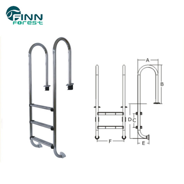 China Factory Inground Folding Swimming Pool Ladder For Swimming Pool