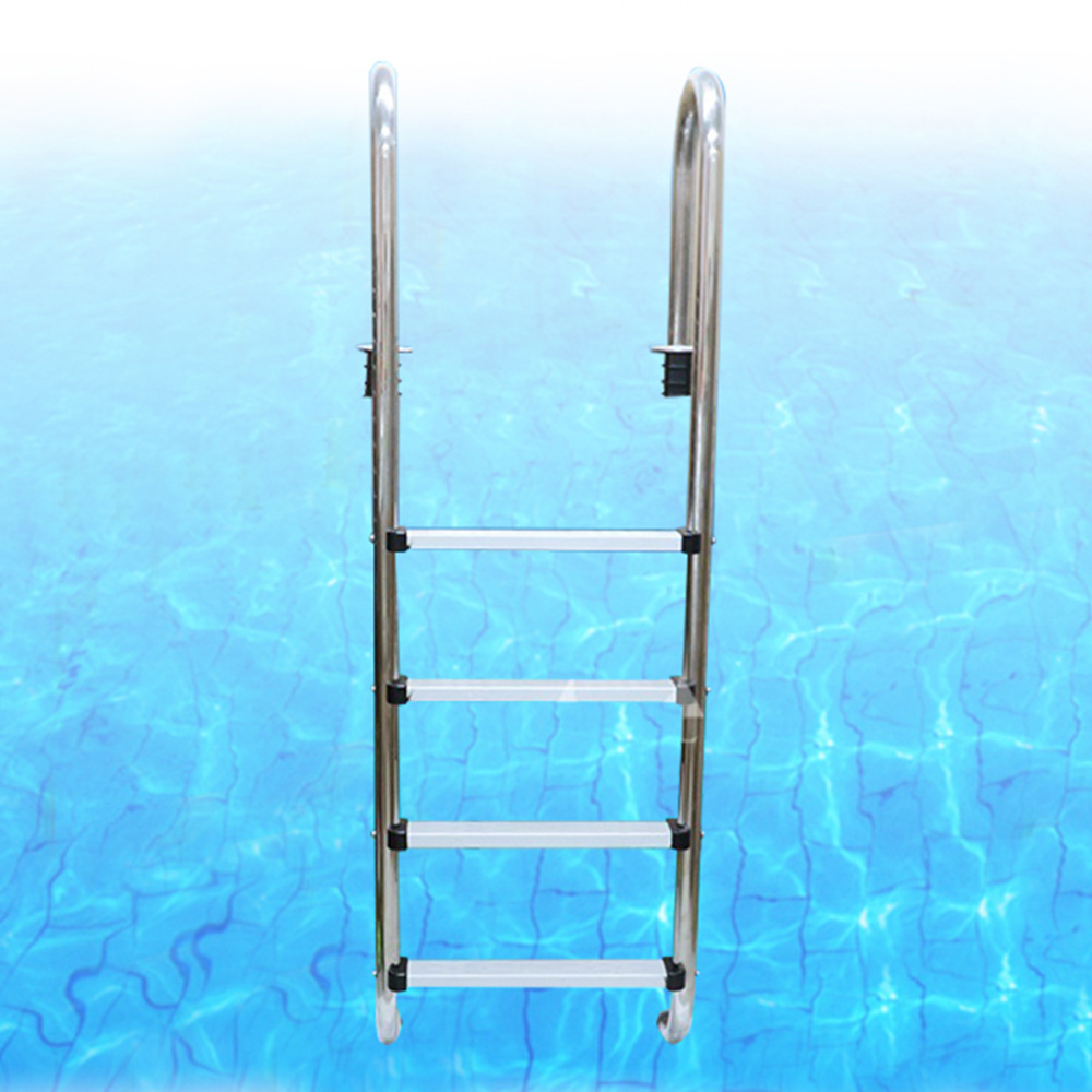 Portable Stainless Steel 304 Folding Double Sided 2-5 Steps Manufacture Integrity Pool Plastic Ladder