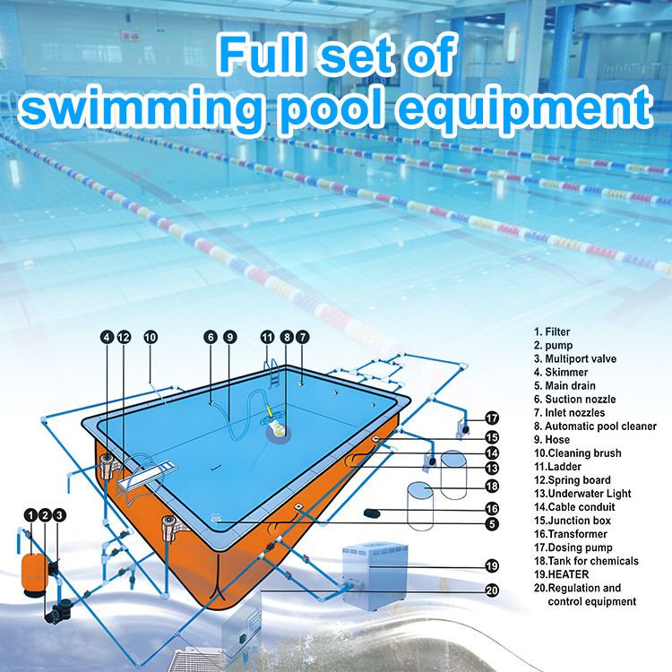 high-quality pump and systems parts swimming pool top mounted Sand filter swimming pool equipment