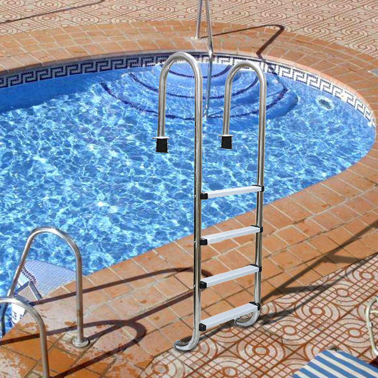 3-Step aluminum swimming pool ladder deck step ladder