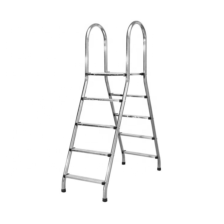 Portable Stainless Steel 304 Folding Double Sided 2-5 Steps Manufacture Integrity Swimming Pool Ladder