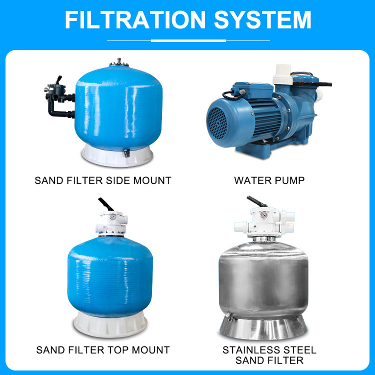 high-quality pump and systems parts swimming pool top mounted Sand filter swimming pool equipment