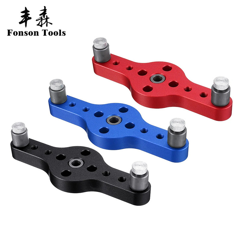 Wood Dowel Hole Drilling Guide Jig Dowel Pocket Hole Jig Tool Set for Furniture Fast Connecting