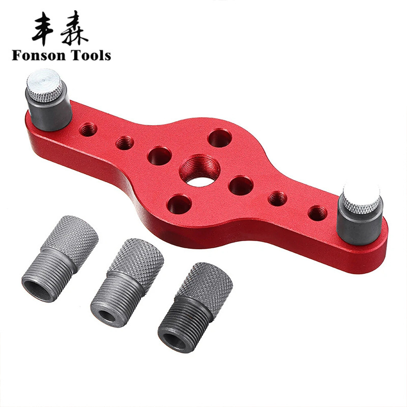 Wood Dowel Hole Drilling Guide Jig Dowel Pocket Hole Jig Tool Set for Furniture Fast Connecting