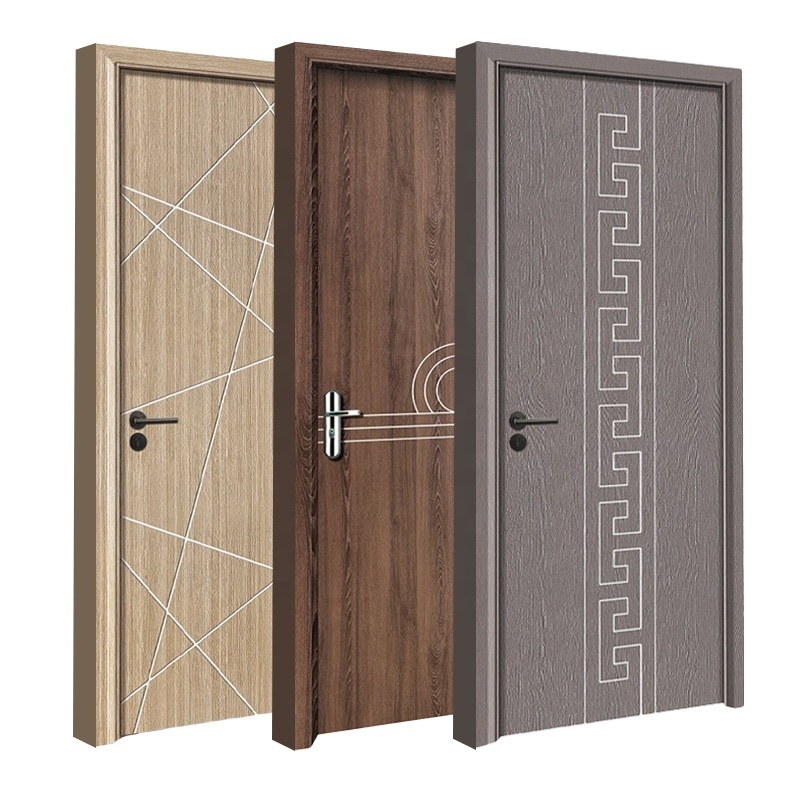 China Soundproof Hotel Door Waterproof Wpc Pvc Solid Interior Wooden Doors For Room