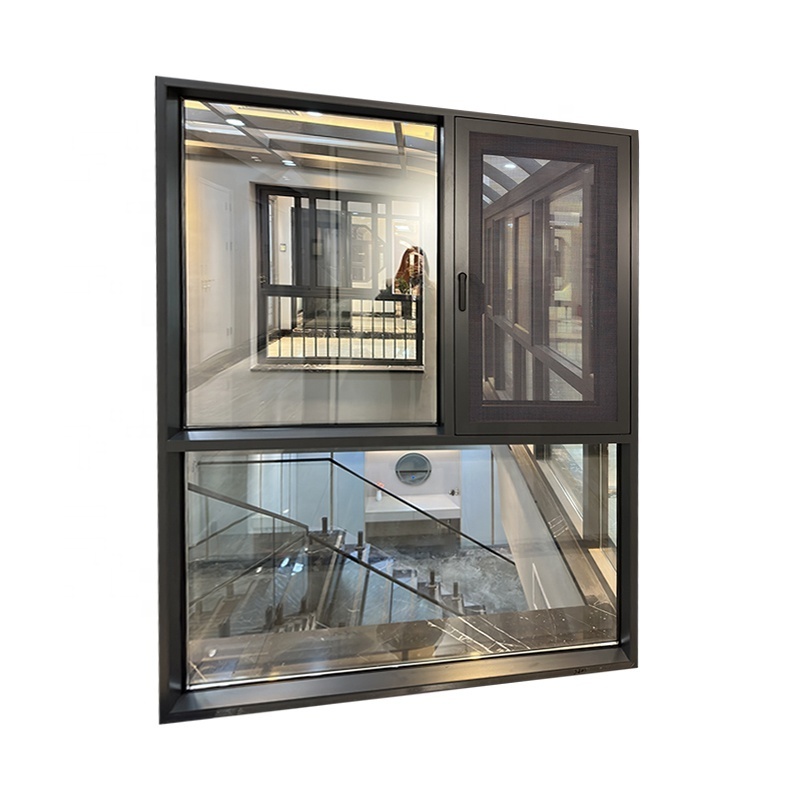 Modern Soundproof  Customized Sliding Windows Door System Double Glass Hurricane Impact Aluminium Sliding Window