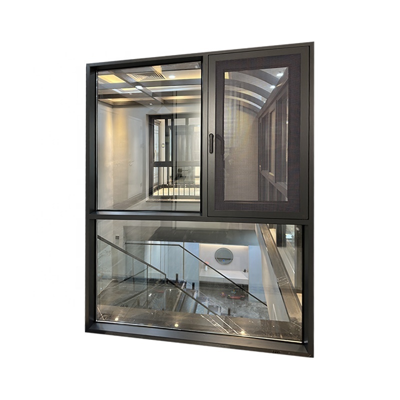 Modern Soundproof  Customized Sliding Windows Door System Double Glass Hurricane Impact Aluminium Sliding Window