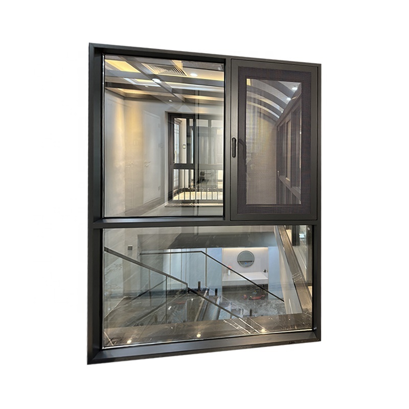 Modern Soundproof  Customized Sliding Windows Door System Double Glass Hurricane Impact Aluminium Sliding Window