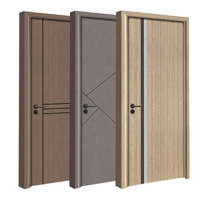 China Soundproof Hotel Door Waterproof Wpc Pvc Solid Interior Wooden Doors For Room