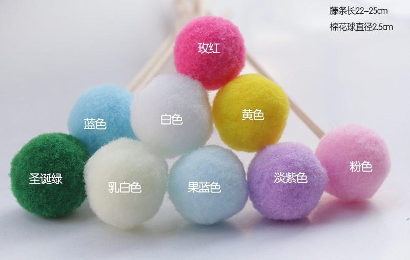 Home Interior Decoration Accessories Aromatherapy Fragrance Essential Oil Diffuser Cotton Ball Rattan Reed Diffuser Stick