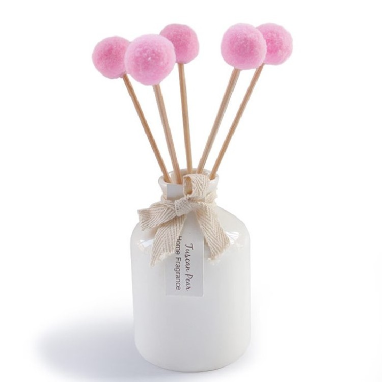 Home Interior Decoration Accessories Aromatherapy Fragrance Essential Oil Diffuser Cotton Ball Rattan Reed Diffuser Stick