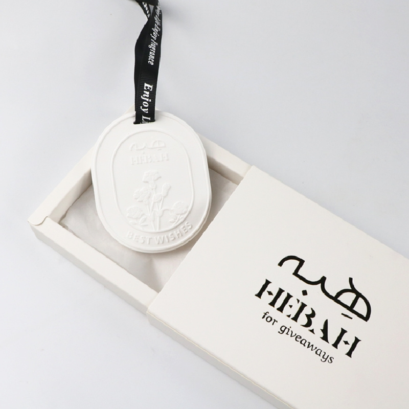 Logo Customized Home Collection Closet Drawer Fragrance Scented Ceramic Stone Diffuser Hanging Car Air Freshener