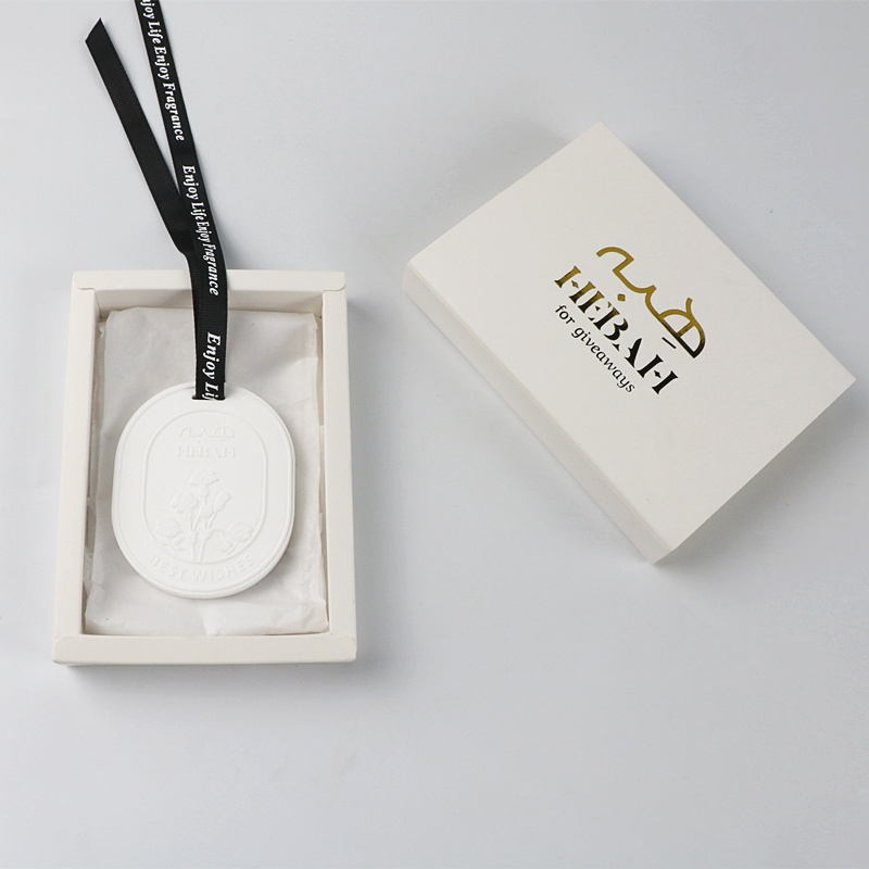 Logo Customized Home Collection Closet Drawer Fragrance Scented Ceramic Stone Diffuser Hanging Car Air Freshener