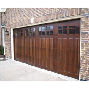 Modern Farmhouse Exterior Real Wood Garage Door Rustic Tudor Ranch Carriage Stamp Residential Wooden Garage Doors