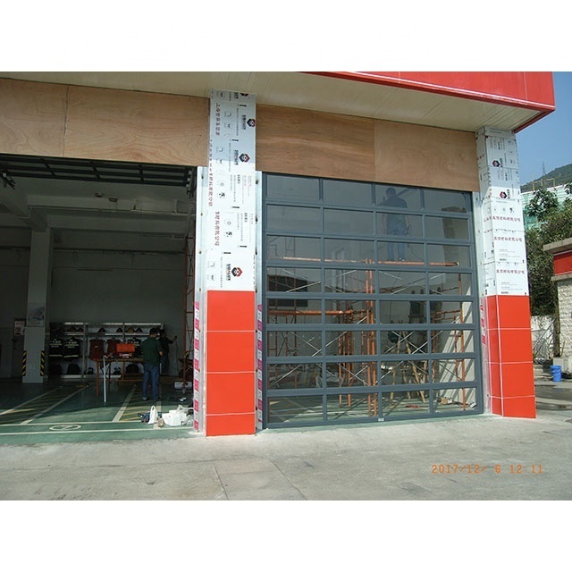 Modern safety style design residential aluminum Automatic roll up glass garage door price