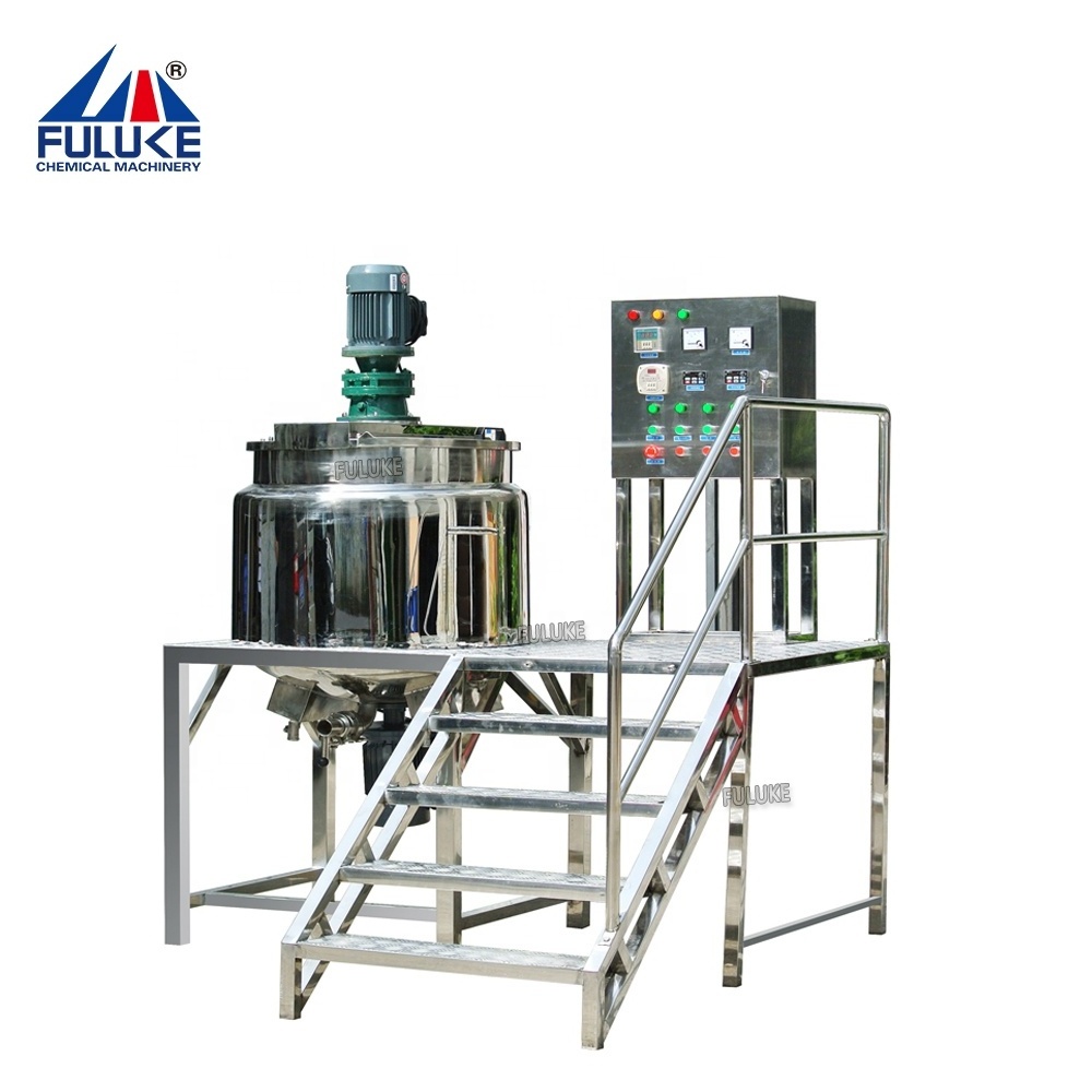 FULUKE SUS316 tank with heating lubricant grease making machine emulsifying mixer high speed dispersing paint tinting machine