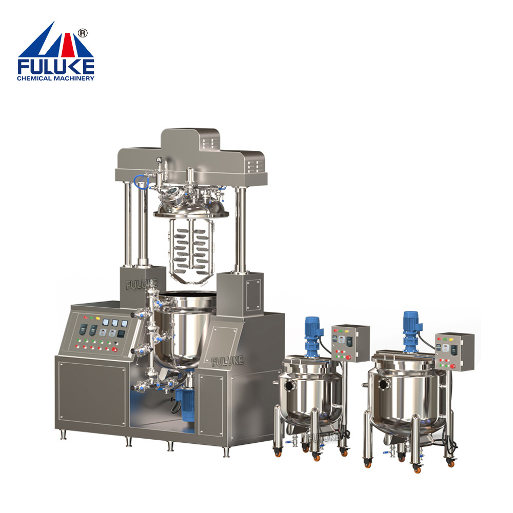 Fuluke SUS 316 vacuum homogenizing emulsifier machine high shear hydrophilic emulsifier mixer lab scale emulsifier sp cake emuls