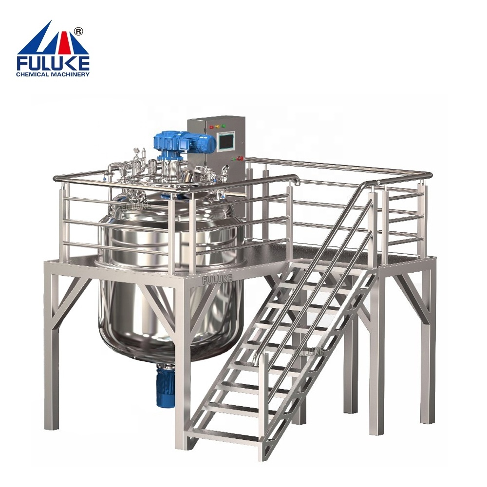 FULUKE SUS316 tank with heating lubricant grease making machine emulsifying mixer high speed dispersing paint tinting machine