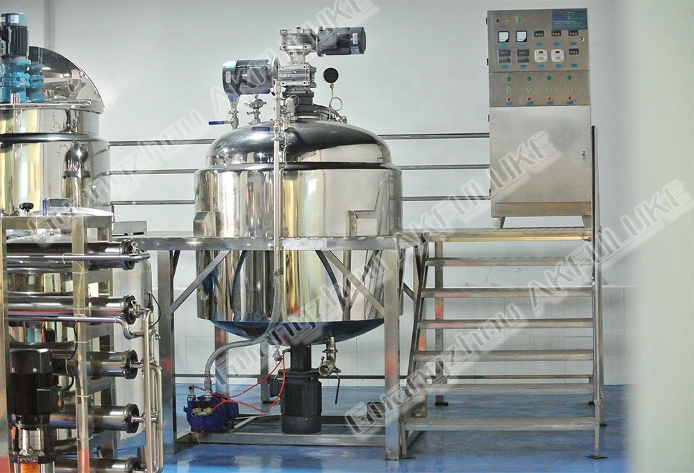 FULUKE SUS316 tank with heating lubricant grease making machine emulsifying mixer high speed dispersing paint tinting machine