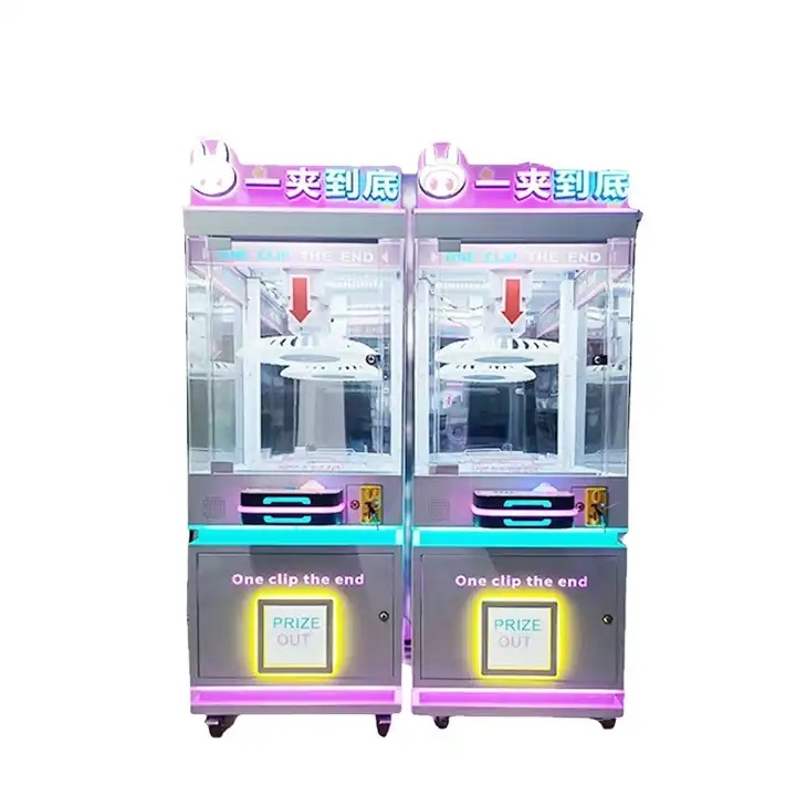 Amusement Park Coin Operated Gift Game Machine Toy Vending Arcade Clamp Prize Game Machine Clip Gift Game Machine