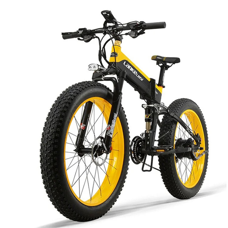 T750PLUS 1000w electric bicycle 48v 14.5ah lithium battery ebike 26 inch folding fat tire electric bike