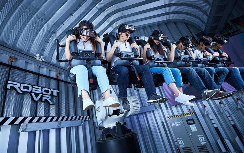 VR 360 Vision 9D Cinema Chairs Rotating Simulator Theme park