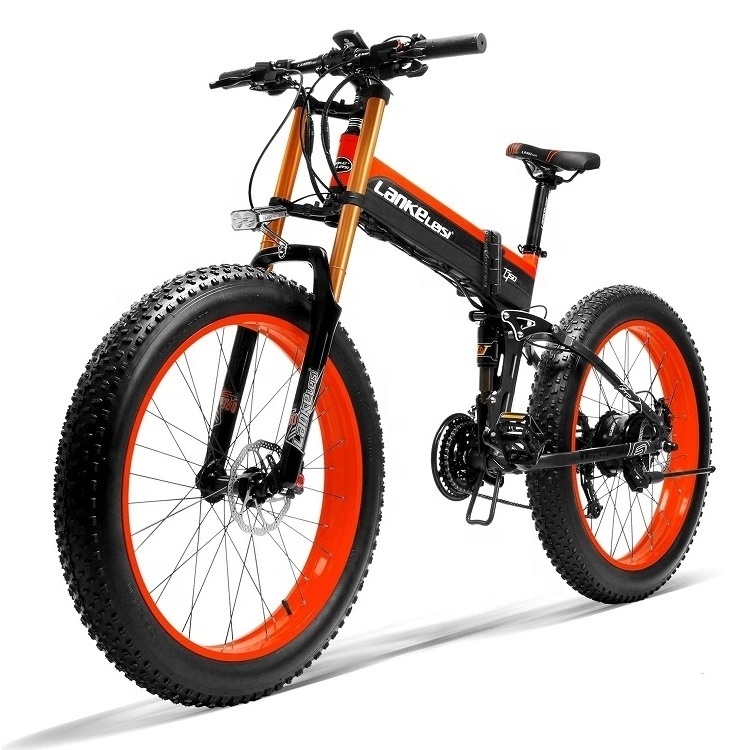 X Super Quality LANKELEISI 26 inch Fat Tire 1000W Electric Bike Electric Bicycle