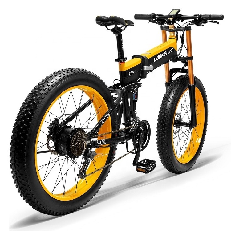 X Super Quality LANKELEISI 26 inch Fat Tire 1000W Electric Bike Electric Bicycle