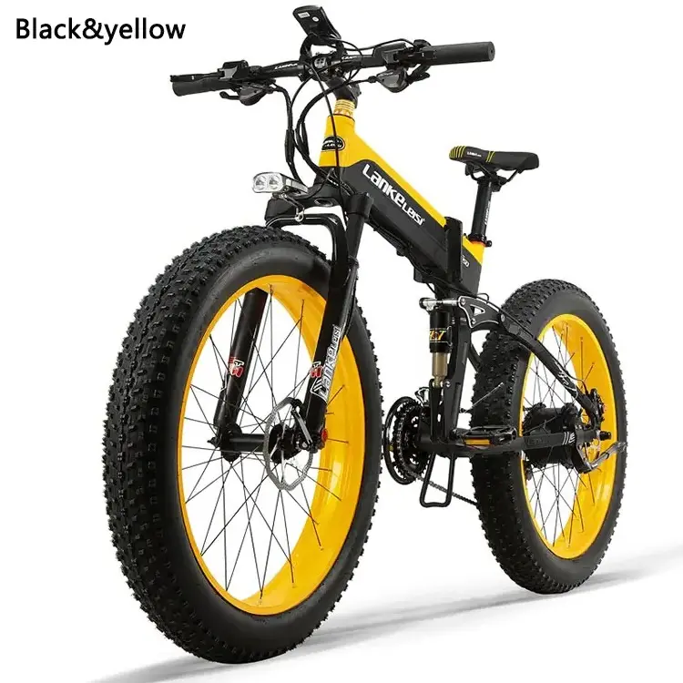 T750PLUS 1000w electric bicycle 48v 14.5ah lithium battery ebike 26 inch folding fat tire electric bike