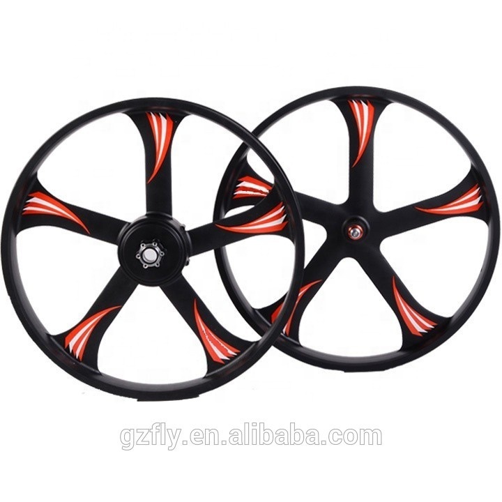 Hot Sale Wheelset 26 inch 5 spoke fat bike wheels bicycle snow tyre wheel electric magnesium alloy font bike wheels for bicycle