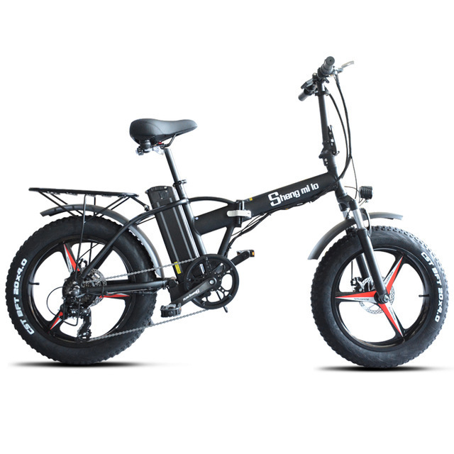 Shengmilo 20inch 48V 500W fat tire 15AH  snow ebike  Disc brake electric folding bike