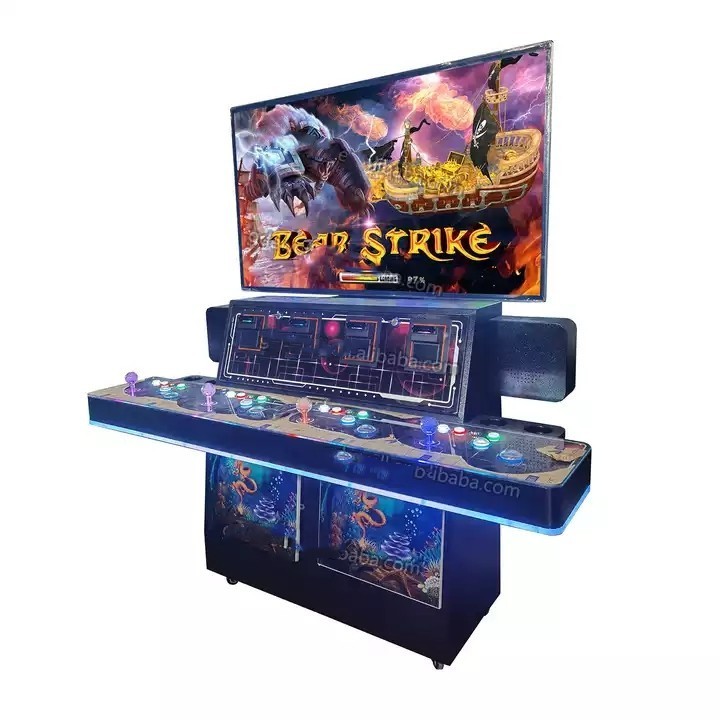 4 Player 55 inch Fish Game Machine Fish Shooting Game Fish Table