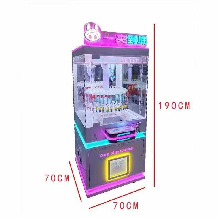 Amusement Park Coin Operated Gift Game Machine Toy Vending Arcade Clamp Prize Game Machine Clip Gift Game Machine