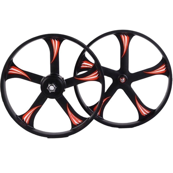 Hot Sale Wheelset 26 inch 5 spoke fat bike wheels bicycle snow tyre wheel electric magnesium alloy font bike wheels for bicycle