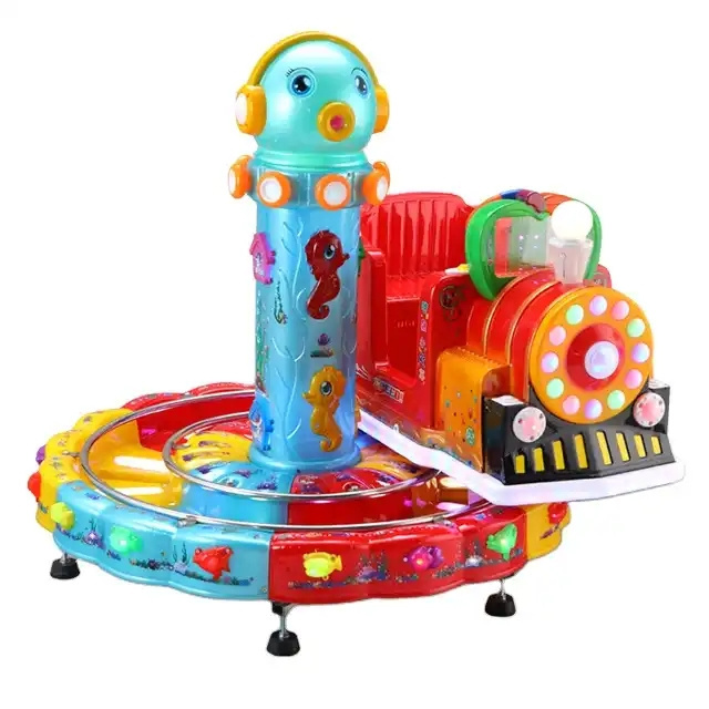 Amusement Park Rides With Rail Trackless Train Kiddie Ride For Sale