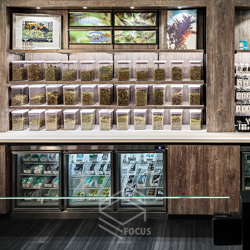 Commercial Modern dispensary smoke Store smoke Display Showcase For Tobacco smoke Display Cabinet