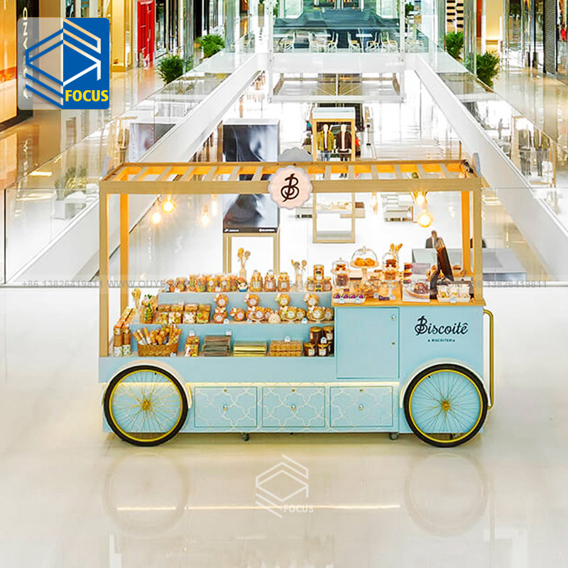 Factory Directly Custom Wooden Flower Cart Event Candy Cart Mobile Cart With Wheels